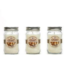 Load image into Gallery viewer, Set of 3, Coconut Macaroon Scented Mason Jar Candles 11 oz Each - EK CHIC HOME