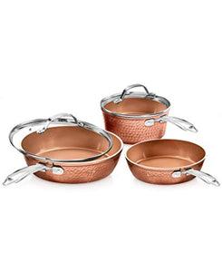 Steel Premium Hammered Cookware – 5 Piece Ceramic Cookware - EK CHIC HOME