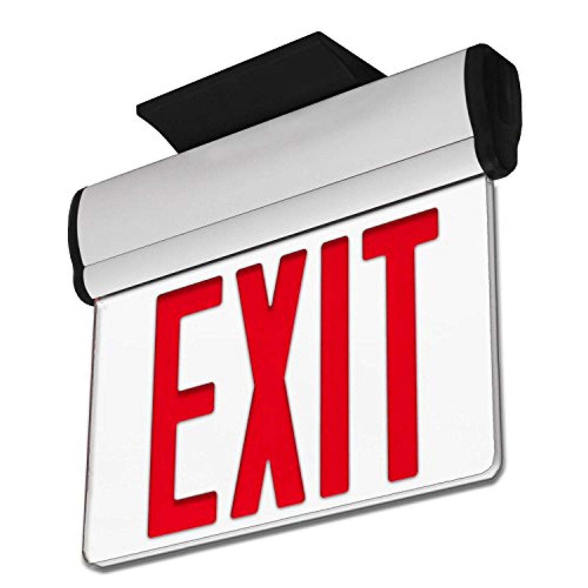 LFI Lights - UL Certified - Hardwired Edge Light Red LED Exit Sign