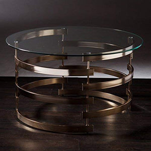 Belmar Cocktail Table, Champagne Finish - EK CHIC HOME