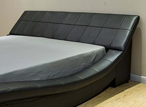 Black Wave-Like Shape Platform Bed - EK CHIC HOME