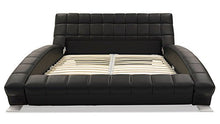 Load image into Gallery viewer, Adonis Black Tufted Leather Platform Bed - EK CHIC HOME