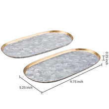Load image into Gallery viewer, Vintage Elongated 10-Inch Oval Galvanized Serving Tray - EK CHIC HOME