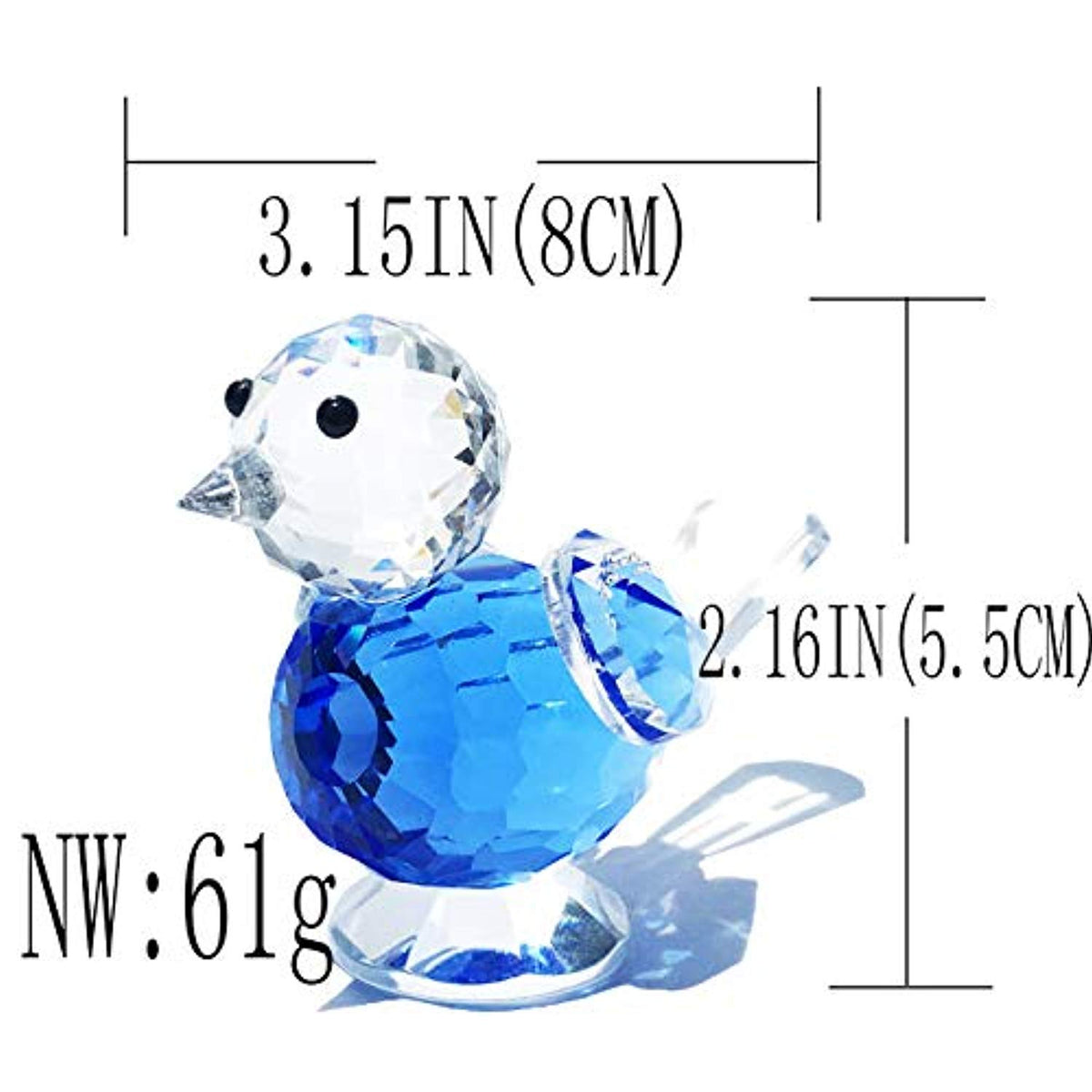 Generisch Crystal Bluebird Orament | Bunte Birrd Fensterbehänge