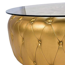 Load image into Gallery viewer, The Lazy Legend Coffee Table Gold Tufted Luxury Furniture - EK CHIC HOME