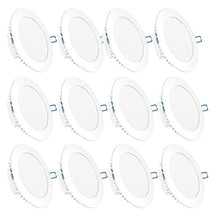 Load image into Gallery viewer, 12 Pack 6 Inch Slim LED Downlight, Integrated Junction Box - EK CHIC HOME