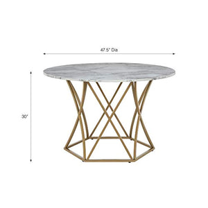 Elle Dining Table Faux Marble - EK CHIC HOME
