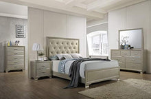 Load image into Gallery viewer, 6 Piece Bedroom Set, King, Champagne Wood, Contemporary - EK CHIC HOME