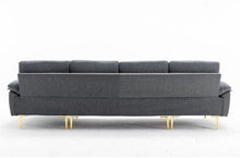 Load image into Gallery viewer, 110.23&quot; Wide Linen Blend Modern Reversible Sofa &amp; Chaise-Gray - EK CHIC HOME