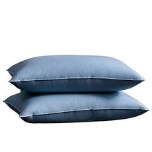 Load image into Gallery viewer, Luxury Goose Down Pillow (Set of 2) Queen Size Pillow - 100% Cotton Shell - EK CHIC HOME