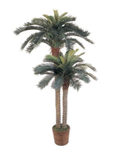 Load image into Gallery viewer, 6ft. &amp; 4ft. Sago Palm Double Potted Silk Tree - EK CHIC HOME