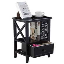 Load image into Gallery viewer, Nightstand Set of 2 End Tables W/Storage Shelf and Wooden Drawer - EK CHIC HOME
