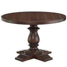 Load image into Gallery viewer, Charles Round Solid Wood Dining Table Brown - EK CHIC HOME