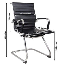 Load image into Gallery viewer, Classic BLACK PU Leather. Chrome Arms TWO CHAIRS - EK CHIC HOME