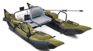 Classic Inflatable Fishing Pontoon Boat With Motor Mount - EK CHIC HOME