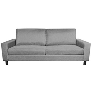 3-Seater Modern Sofa, Sofa Futon Couch with Armrest  Light Gray - EK CHIC HOME