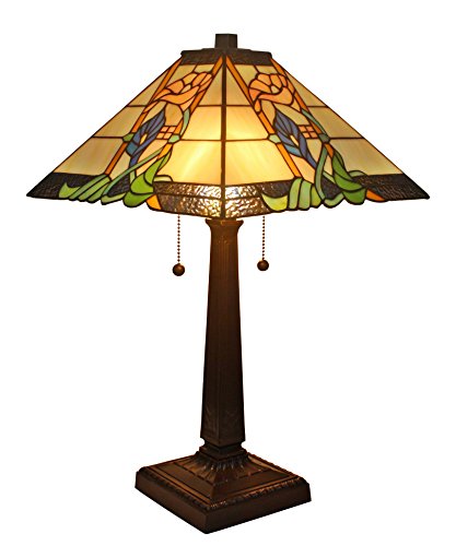 Tiffany Style Mission Table Lamp 23 Inches - EK CHIC HOME