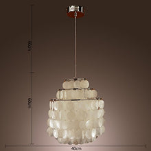 Load image into Gallery viewer, Round Capiz Seashells Natural White 1-Light Pendant Lamp - EK CHIC HOME