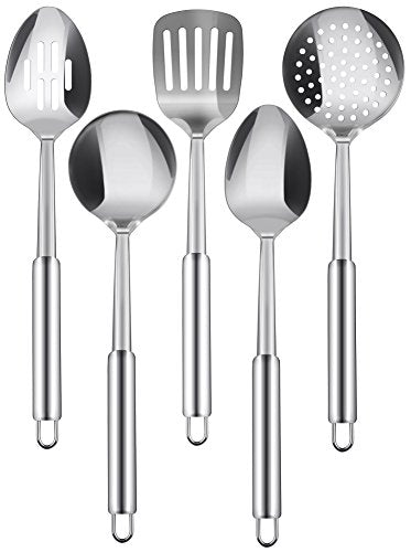 5 Pcs Cooking Utensil Sets For Kitchen Stainless Steel Spatula