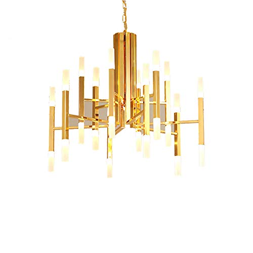 Modern Gold Chandelier Glass  LED Pendant Light Fixture  (24-Light Heads) - EK CHIC HOME