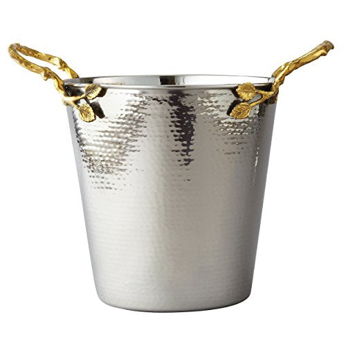 CHIC Elegance Golden Vine Wine/Ice Bucket, Silver/Gold - EK CHIC HOME