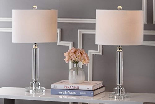 Deco Column Crystal 24.5-inch Table Lamp (Set of 2) - EK CHIC HOME