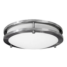 Load image into Gallery viewer, Saturn 12&quot; Surface Mount Ceiling Light, Brushed Nickel with Opal Glass Globe, 12&quot;L x 12&quot;W x 3&quot;H - EK CHIC HOME