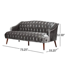 Load image into Gallery viewer, Modern Glam Tufted Velvet 3 Seater Sofa, - EK CHIC HOME