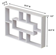 Load image into Gallery viewer, 7 Cubes Floating Shelf, Geometric Wall Mounted Cube Shelves for Display and Storage, White Finish - EK CHIC HOME