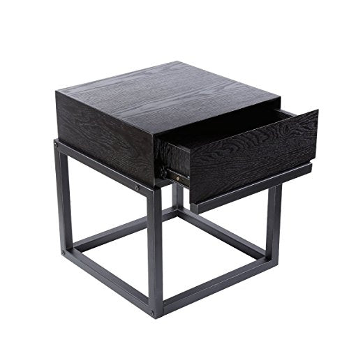 End Side Table/Night Stand with Storage - EK CHIC HOME