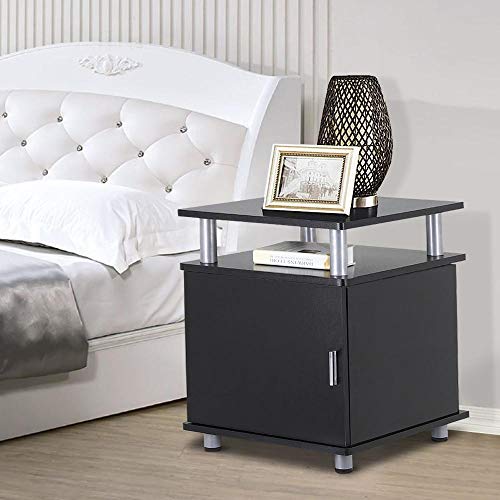 Set of 2 Night Stand End/Bedside/Coffee Tables with Storage Pair Bedroom Living Room Table Furniture - EK CHIC HOME