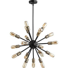 Load image into Gallery viewer, Mid Century Modern Pendant 18 Light Rustic Ceiling Light Bronze and Black - EK CHIC HOME