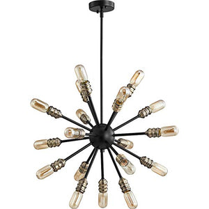 Mid Century Modern Pendant 18 Light Rustic Ceiling Light Bronze and Black - EK CHIC HOME