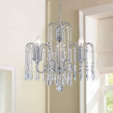 Load image into Gallery viewer, Classic Elegent Crystal Candle Candelabra Chandelier 3 Light ChromeDia 16 in x H 17 in - EK CHIC HOME