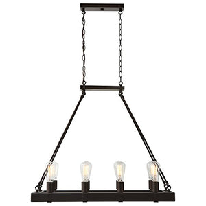 Stone & Beam Rustic Chandelier, 27.5"H, With Bulb - EK CHIC HOME