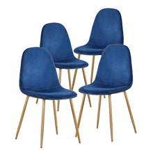 Load image into Gallery viewer, Dining Chairs - Velvet Upholstered Dining Chair with Metal Legs set of 4 - EK CHIC HOME