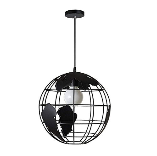 Industrial Earth Shape Globe Map Pendant Light Edison Ceiling  Light Fixture - EK CHIC HOME