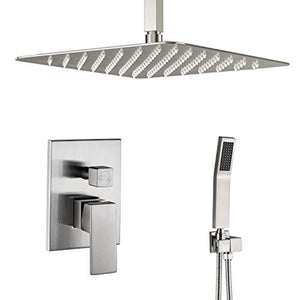 12 Inch Rain Shower Faucet Rough-In Valve Body and Trim Included,Luxury Set - EK CHIC HOME
