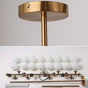Modern Chandelier Chandelier Ceiling Lights Modo 16 Glass DNA LED Gold Round - EK CHIC HOME