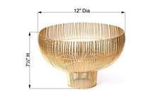 Load image into Gallery viewer, Decorative Metal Wire Bowl Fruit Basket Gold Finish - EK CHIC HOME