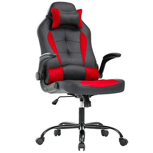 Office Desk Gaming Chair High Back with Lumbar Support Adjust Armrest (Racing Style Chair) - EK CHIC HOME