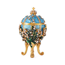 Load image into Gallery viewer, Faberge Egg Series Hand Painted Jewelry Trinket Box Enamel and Sparkling Rhinestones - EK CHIC HOME