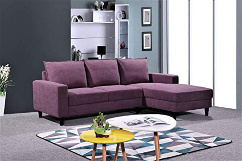 Pamila Modern Upholstered Right Facing Sectional Sofa, 93.5