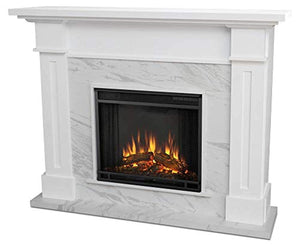 Real Flame Kipling Electric Fireplace in White Marble - EK CHIC HOME