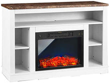 Load image into Gallery viewer, 47 In. Electric Fireplace with a Multi-Color LED Insert and White Mantel - EK CHIC HOME