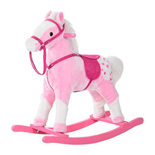 Load image into Gallery viewer, Kids Plush Toy Rocking Horse Pony with Realistic Sounds - Pink - EK CHIC HOME