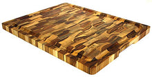 Load image into Gallery viewer, Rectangle End Grain Butcher Block With Juice Groove And Carved handle (15 X 12 X 1.25 in.) - EK CHIC HOME