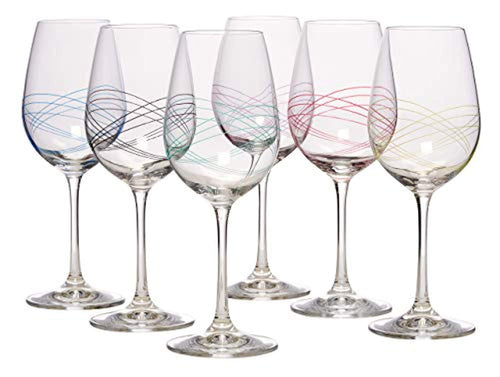 Beautifully Designed Stemmed Wine Glasses- Made from 100% Lead-Free Premium Crystal Glass - EK CHIC HOME
