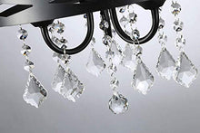 Load image into Gallery viewer, 3-Lights Crystal Chandelier, Antique Black Round Beaded - EK CHIC HOME