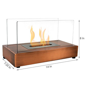 Sunnydaze Copper Tabletop Bio Ethanol Fireplace - EK CHIC HOME